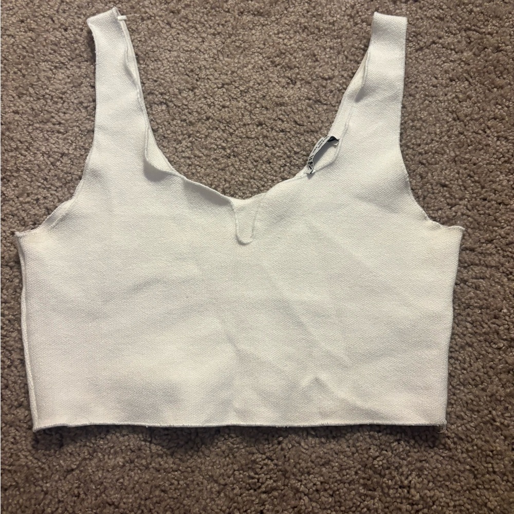 Zara White Women's Crop Top
